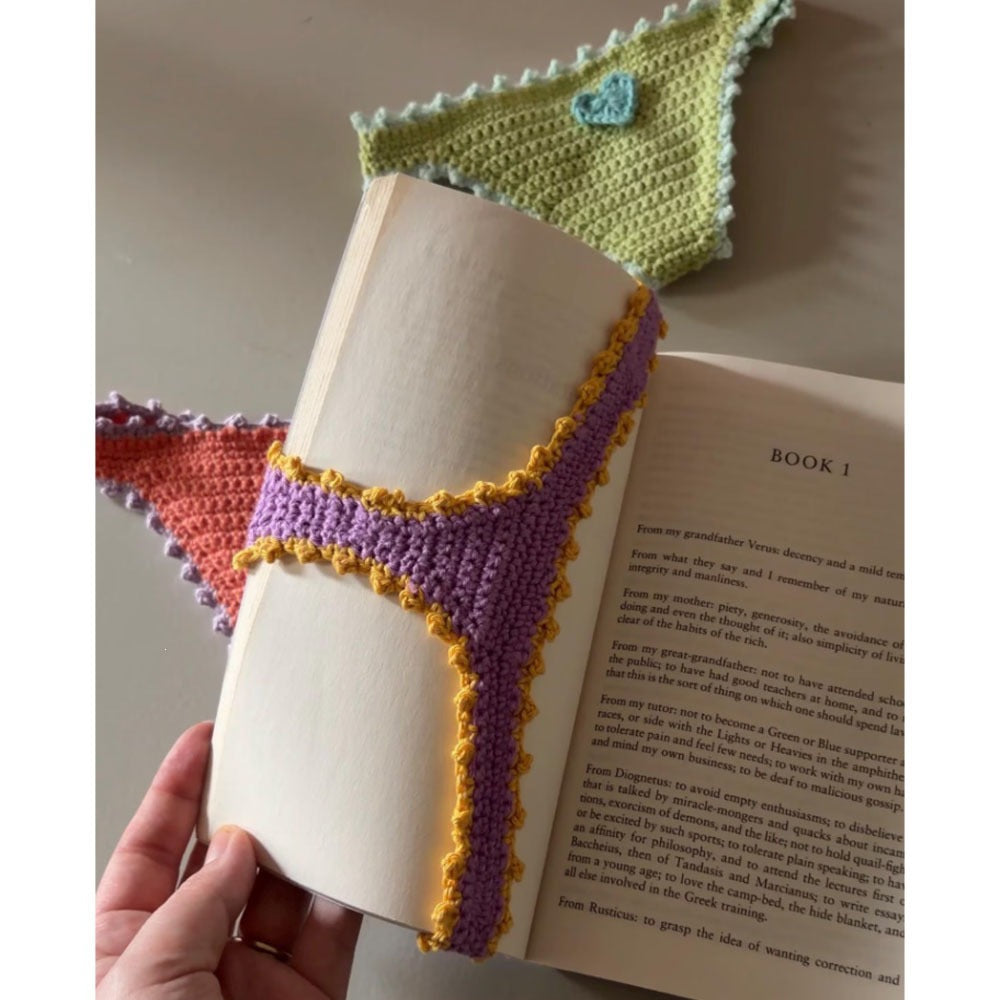 Handmade Crochet Underwear Bookmark 🩲✨ – Cute & Creative Gift 🎁(Finished Product)