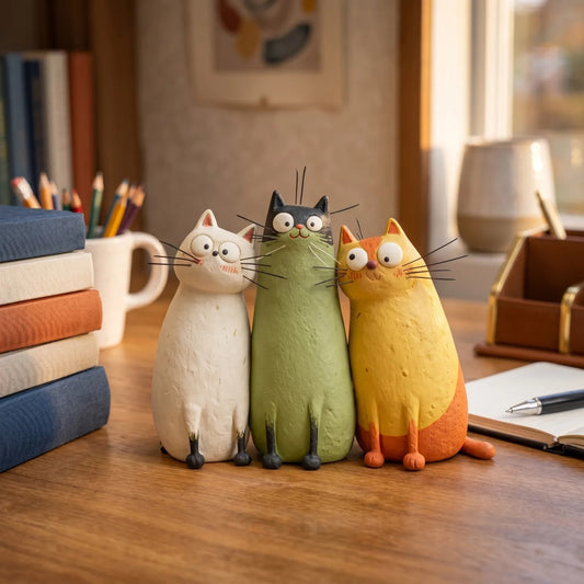 49% OFF -Handcrafted cat figurines🐱 - Let the warm handiwork soothe your mood✨