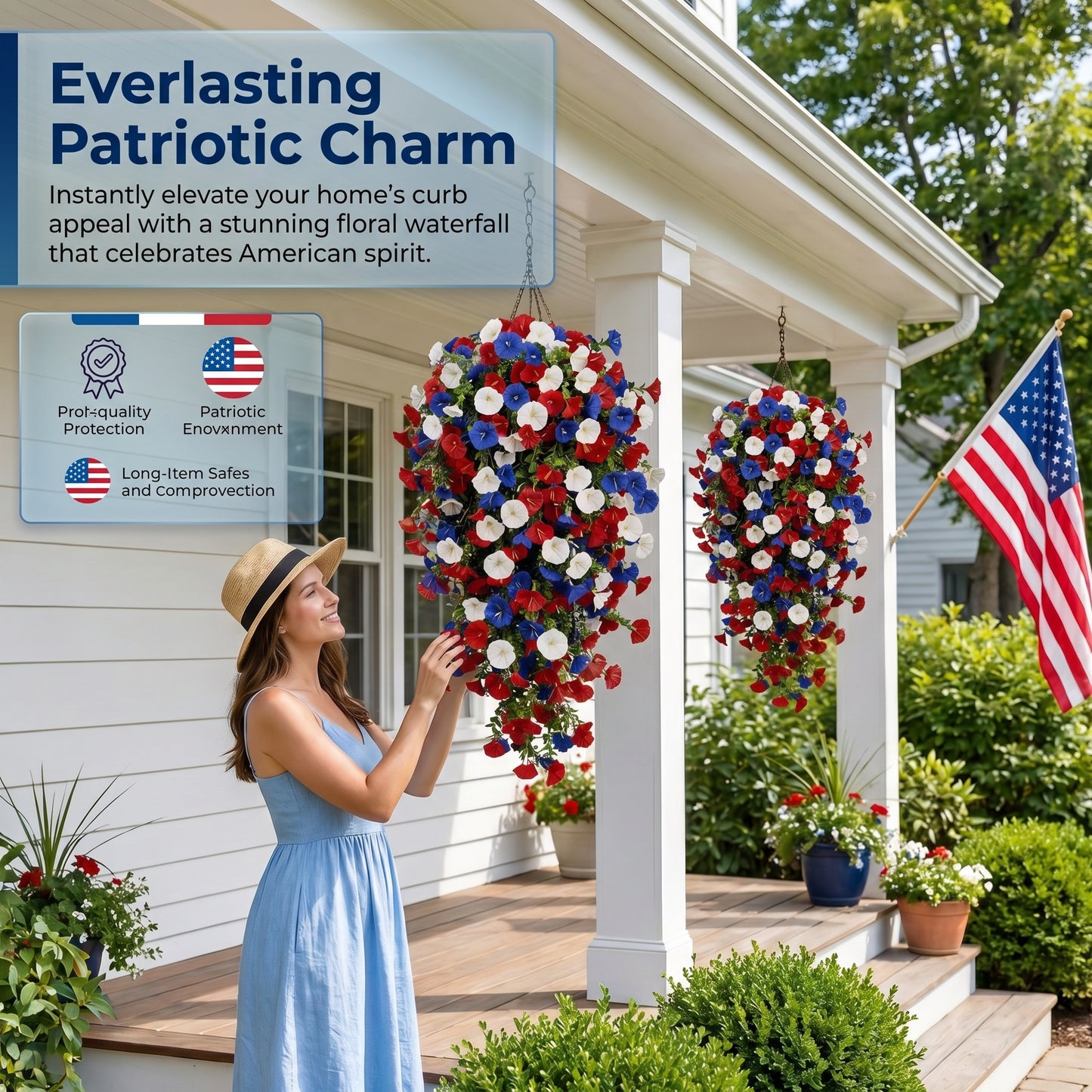 🌸LAST DAY 60%OFF🌸4th of July Decoration Tricolor Patriotic Artificial Flower