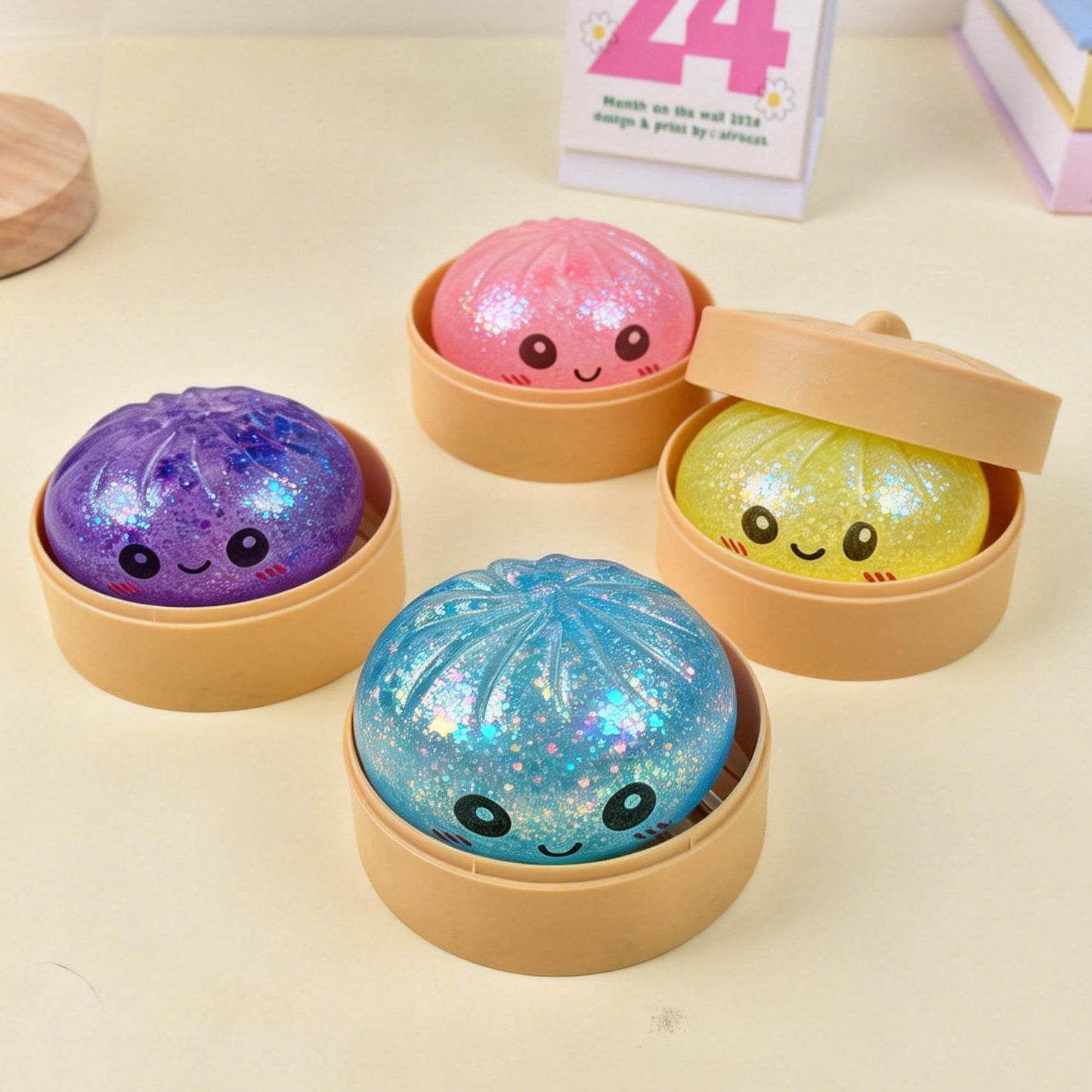 🏆Only $9.99 Last Day Promotion! - Expressive Dumpling Squishy - Blind Box, Mysecret Bun Fidget Toy