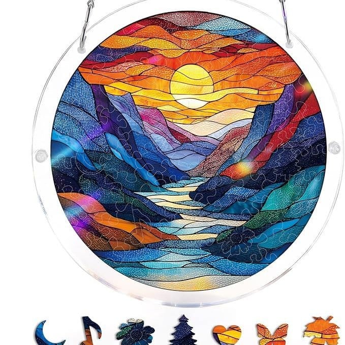 Acrylic Jigsaw Puzzle Suncatcher 80 Pieces