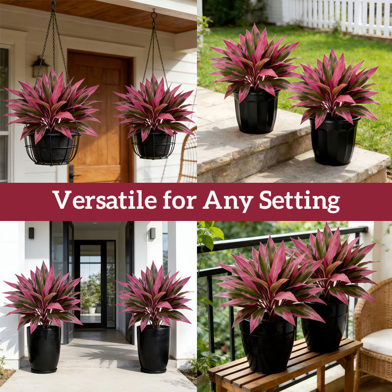 🔥HOT SALE!  - 🏡🌿Artificial Red Cordyline Ti Plant – No-Fuss Year-Round Vibrant Foliage!