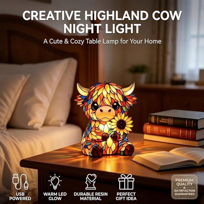 Creative Highland Cow LED Night Light
