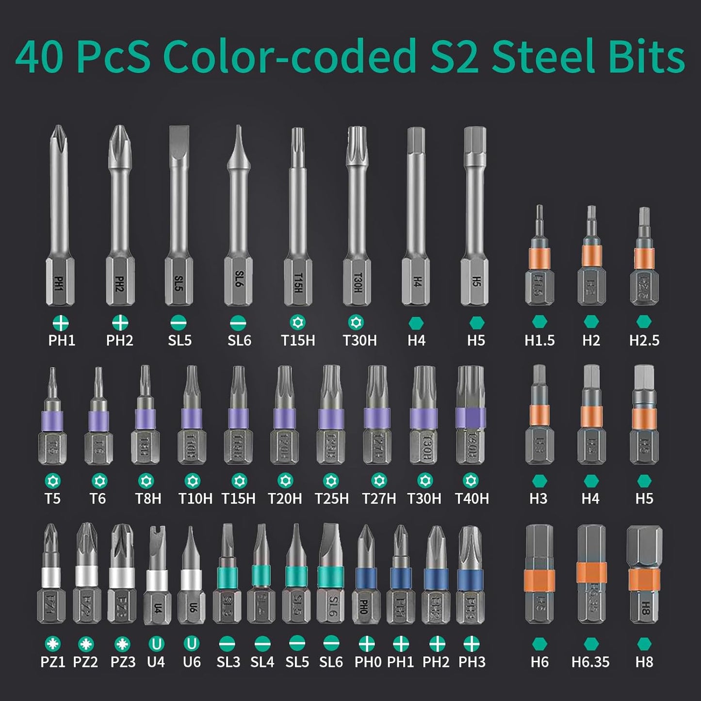 🔥 LAST DAY 49%OFF - 24 in 1 Magnetic Screwdriver Set, Portable Compact Repair Tool Kit for Furniture Laptop Electronicsv Bicycle