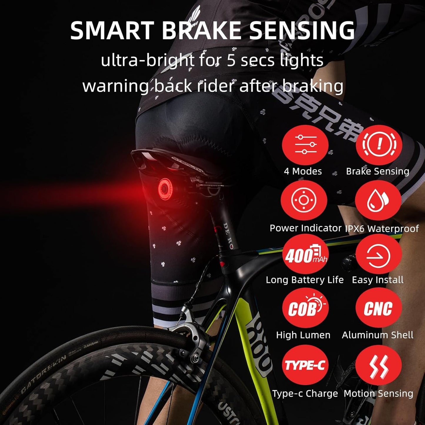 Rechargeable Waterproof Bike Taillight – Ride Safely at Night