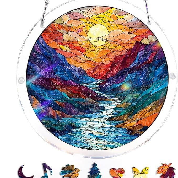 Acrylic Jigsaw Puzzle Suncatcher 80 Pieces