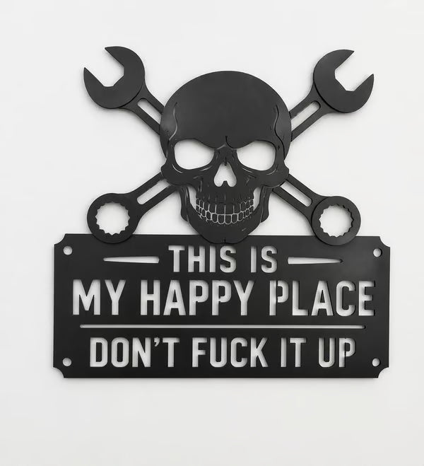 ⚡Hot Sale 49% OFF-💀🛠️"This Is My Happy Place" Metal Wall Art Sign🔥