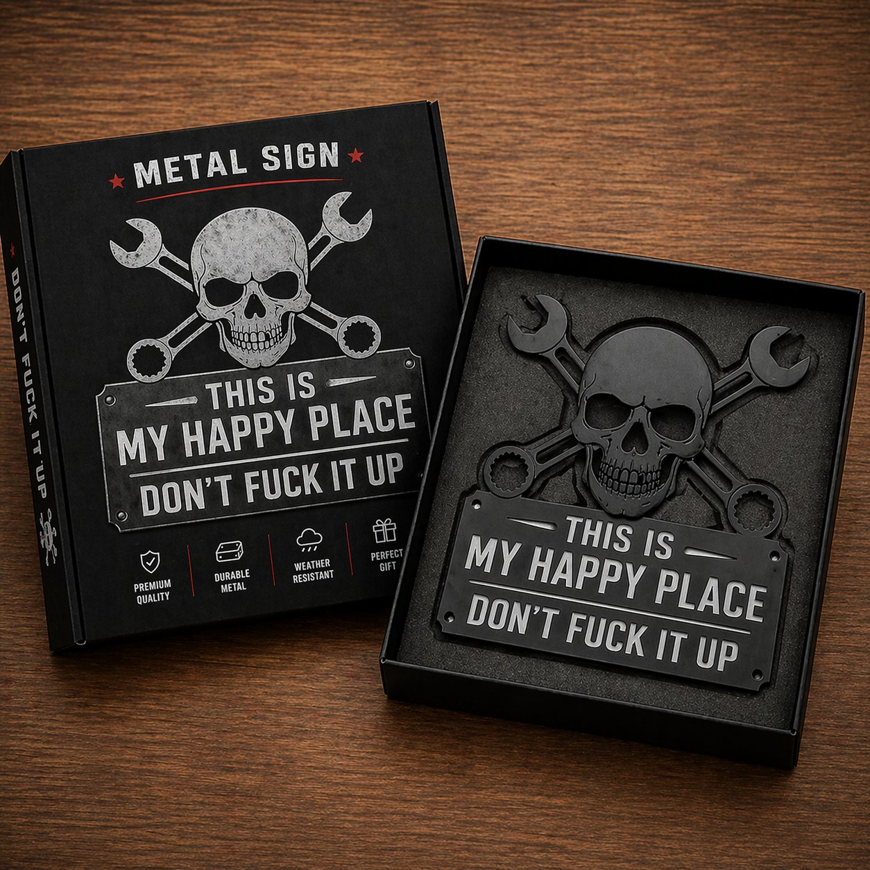 ⚡Hot Sale 49% OFF-💀🛠️"This Is My Happy Place" Metal Wall Art Sign🔥