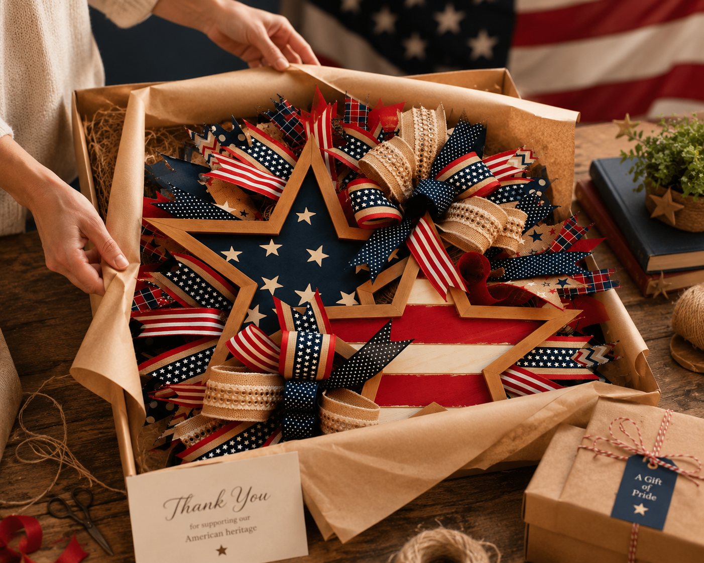 🇺🇸 Sentinels of Honor: 250th Anniversary Hand-Tied Wreath