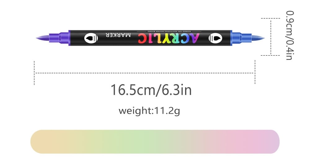 🔥 Dual Tip Acrylic Paint Pen Marker - 24/48/72 Colours