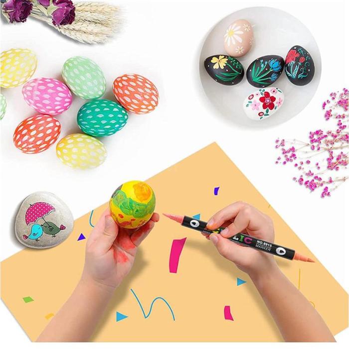 🔥 Dual Tip Acrylic Paint Pen Marker - 24/48/72 Colours