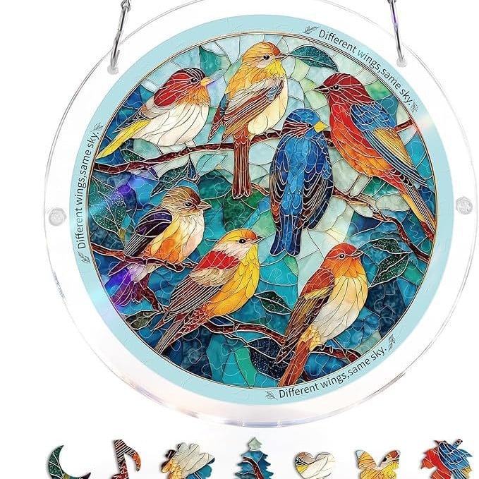 Acrylic Jigsaw Puzzle Suncatcher 80 Pieces