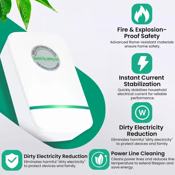 Smart Power Saver Plug for Home | Energy Optimizer Device | Easy Plug & Use for Appliances