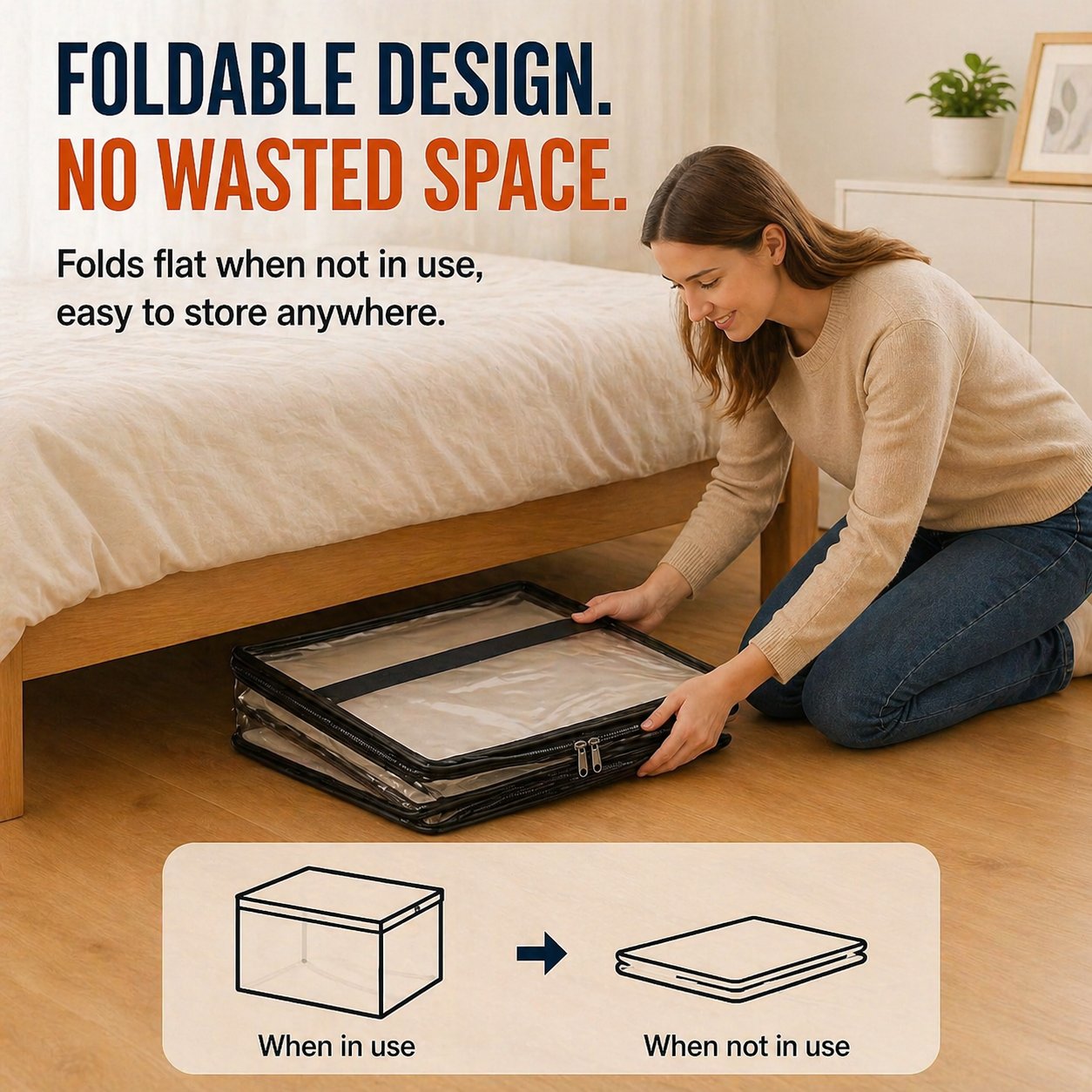 📦Large Heavy-Duty Clear Storage Bag for Clothes, Bedding & Moving