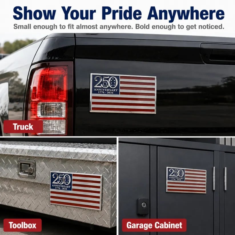 🔥Independence Day 49% OFF- 🇺🇸250th Anniversary Metal Flag Emblem Sticker