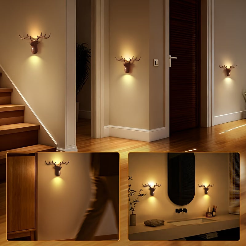Smart LED deer-shaped wall lamp