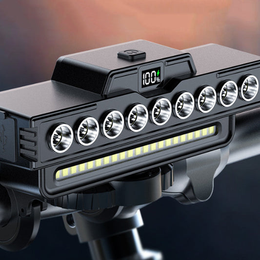 📢📢40% OFF !! ⏰Rechargeable 28-LED Bicycle Headlight with Horn